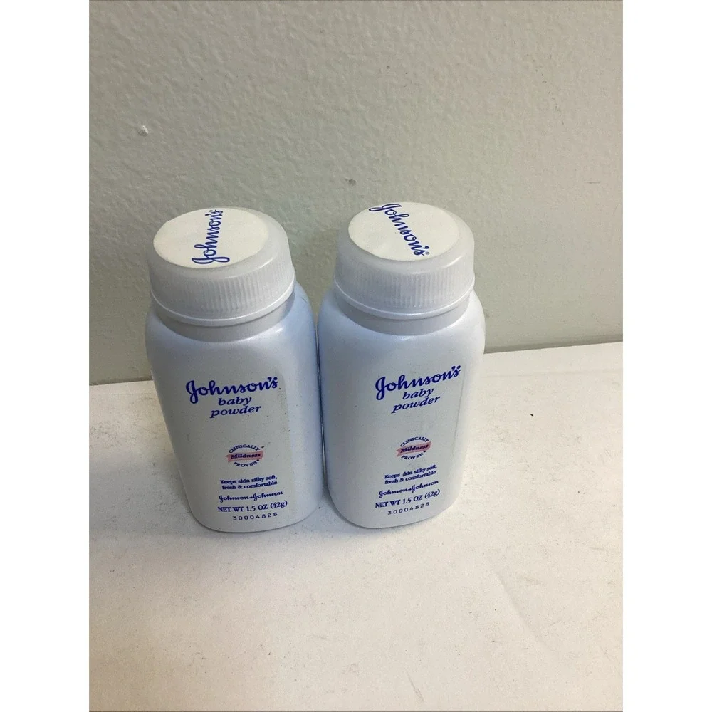 X 2Johnsons Baby Powder w/ TALC 1.5 Oz Original Travel Size New Sealed